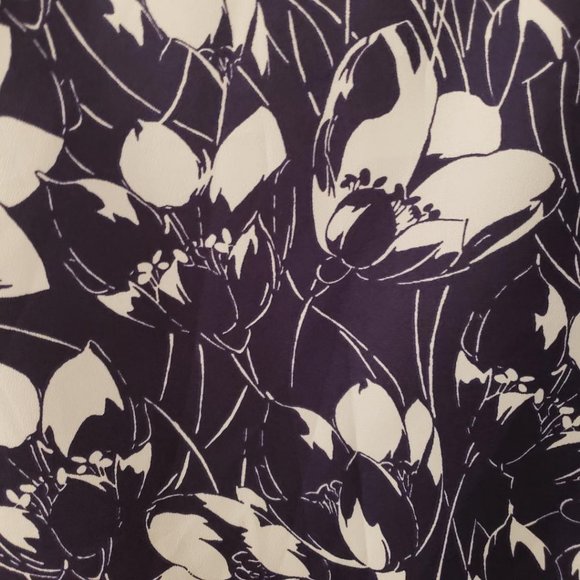 J. Crew Dress Navy/White Floral Shift Dress - Size 0 - Picture 5 of 10